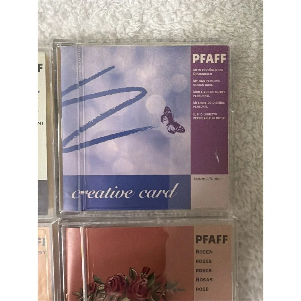 Pfaff Creative Fantasy Embroidery Cards & Memory Cards Lot of 4